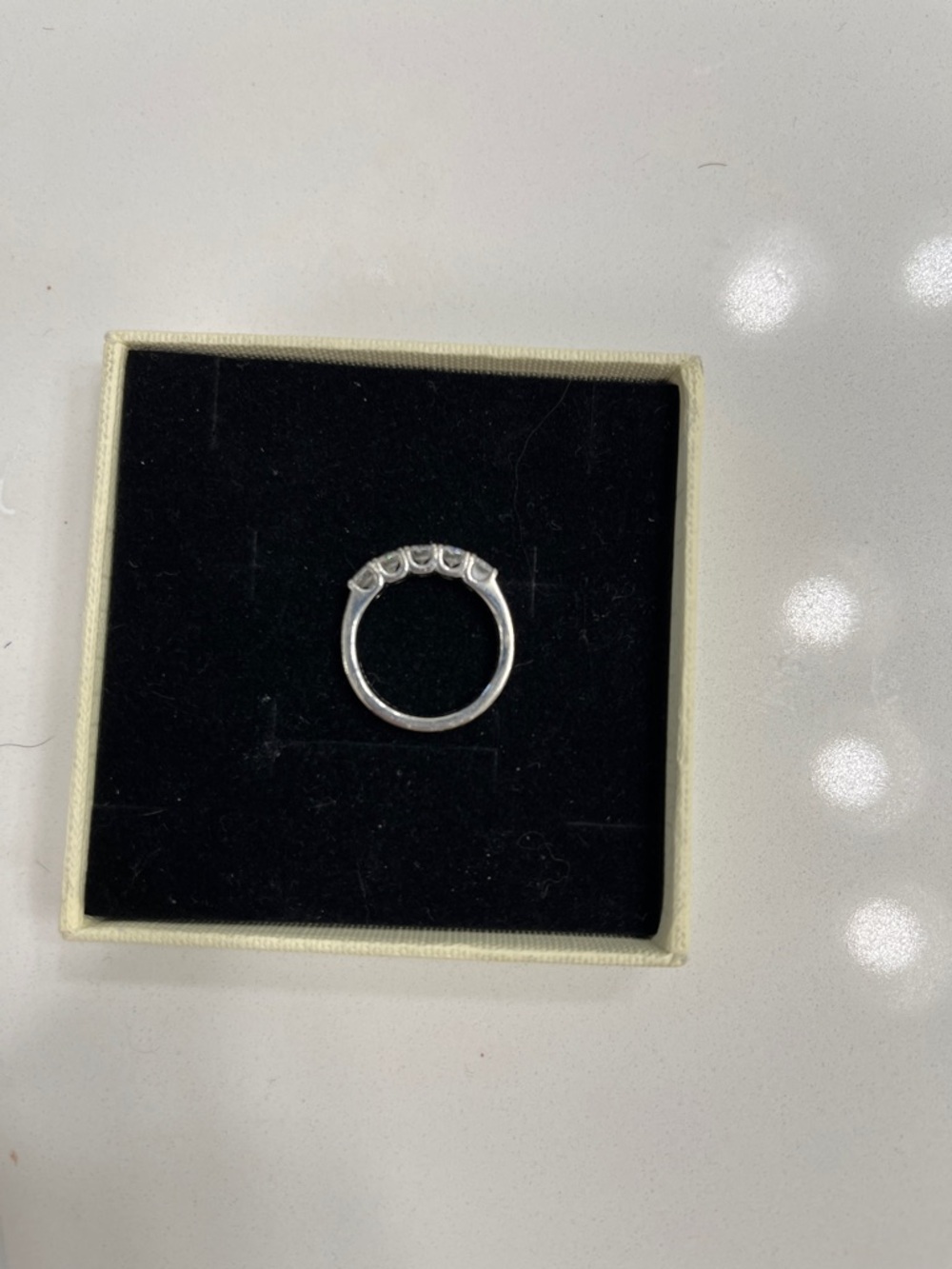 Moissanite Wedding Band 1 Carot S925 Sterling Silver Rings D color Size 5 - Picture 4 of 8